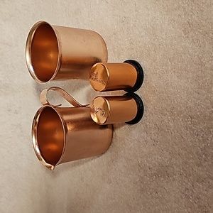 Vtg MCColor Craft Copper Colored Aluminum Metal Sugar Creamer Salt & Pepper  LOT